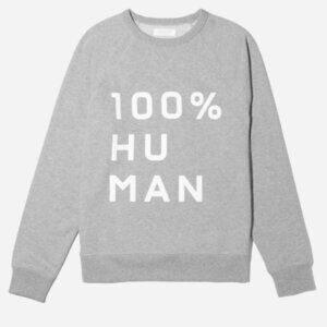 NEW Everlane The 100% Human Typography  Unisex Sweatshirt